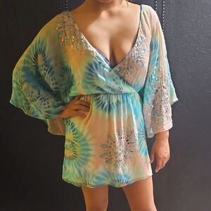 Women's Tie-Dye Short Dress